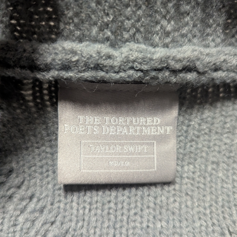 Taylor Swift Tortured Poets Department Cardigan sz M/L EUC - Picture 4 of 4